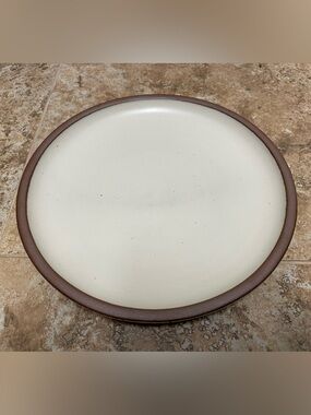 East Fork pottery dinner plate in panna cotta glaze color, 10.5”